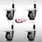 Service Caster 3.5'' SS Black Poly Swivel 1-1/8'' Expanding Stem Caster Set Total Lock Brake, 4PK SCC-SSEXTTL20S3514-PPUB-BLK-118-4 - alternate 3